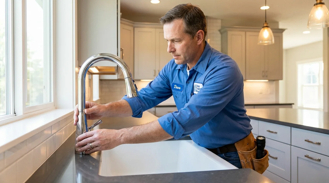 Kitchen faucet installation by Johns Plumbing LLC in Kimberling City